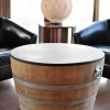 Chalkboard Barrel Table to Keep Kids Entertained at the Cafe